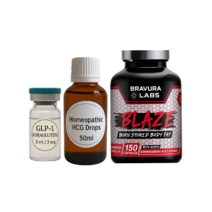 HOMEOPATHIC HCG (Drops) + BLAZE FAT BURNER + INSULIN SUPPORT 5MG