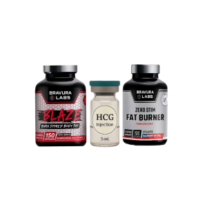 HCG PURE (Jab) + BLAZE FAT BURNER + ZERO STIM FAT BURNER
